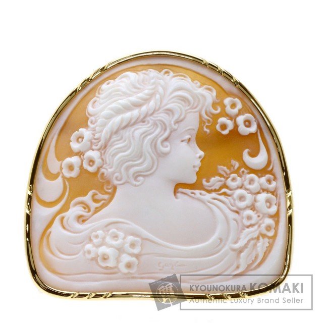 カメオブローチk18GF ペンダント