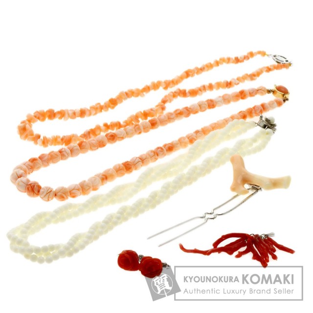 珊瑚 ネックレス 3点 セット売り】人気商品!!◇天然本珊瑚ネックレス3点