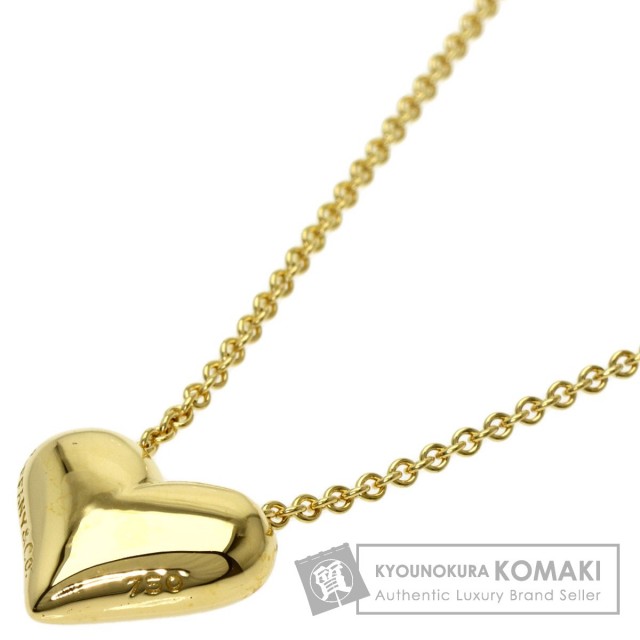 TIFFANY&Co. ティファニー ピンチドハート ネックレス K18イエロー  