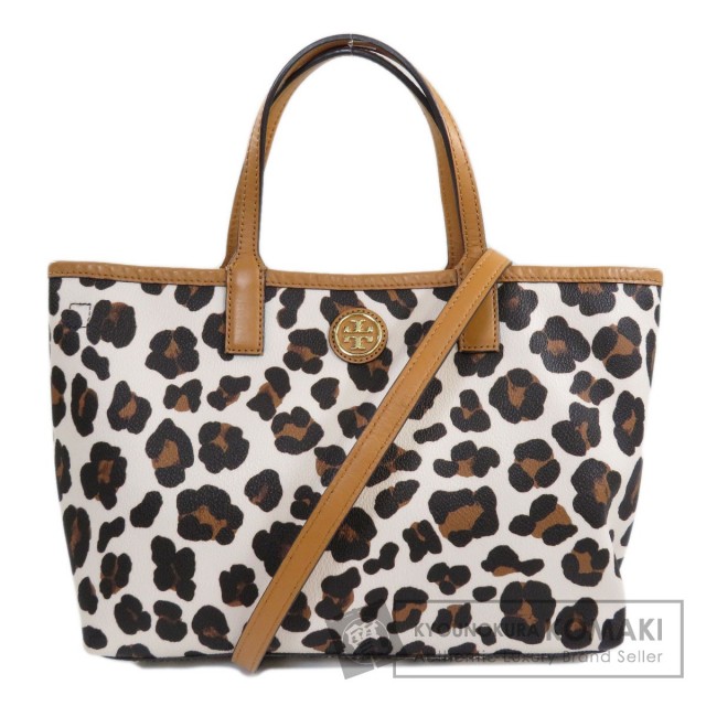 トリーバーチ2way ハンドバッグレオパード ショルダー紐無し  