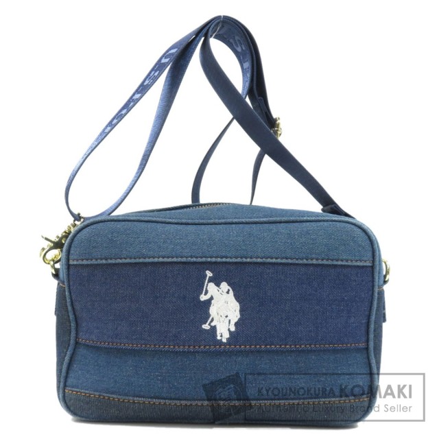 U.S. POLO ASSN. ユーエスポロアッスン ロゴ ショルダーバッグ デニム 