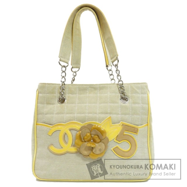 CHANEL シャネル カメリア No5 トートバッグ キャンバス レディース