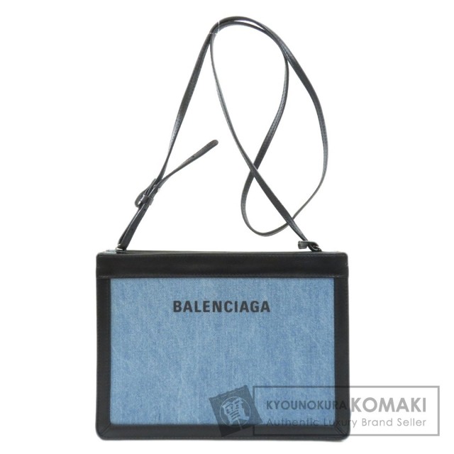 BALENCIAGA バレンシアガ ネイビーポシェット ショルダーバッグ PVC 
