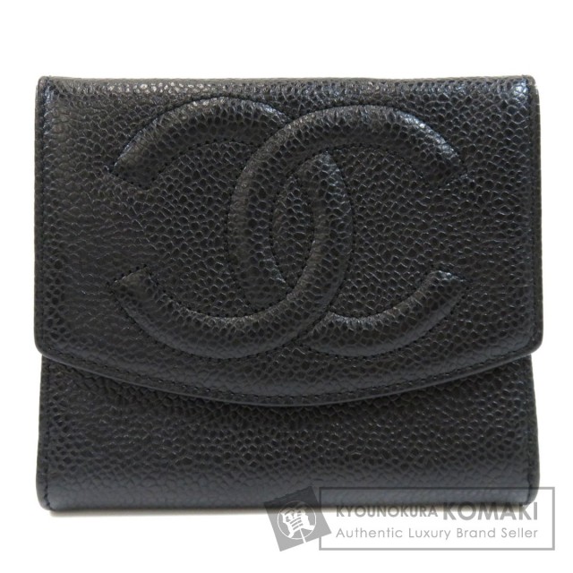 CHANEL シャネル ココマーク Wホック 二つ折り財布（小銭入れあり  