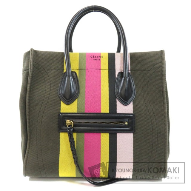 CELINE セリーヌ ラゲージファントム トートバッグ キャンバス/レザー  