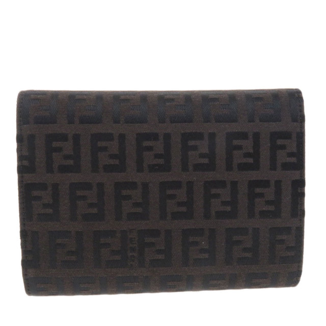 【海外限定】 FENDI フェンディ ズッカ柄 二つ折り財布（小銭入れあり 小物