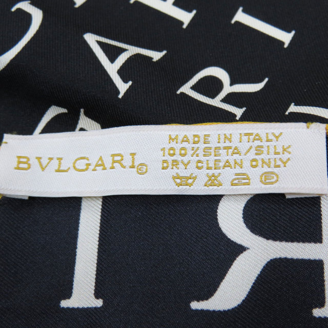 BVLGARI ブルガリ ロゴマニア スカーフ シルク レディース