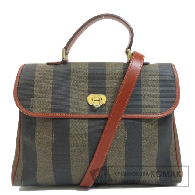 FENDI フェンディ ペカン柄 2WAY ハンドバッグ PVC/レザー レディース