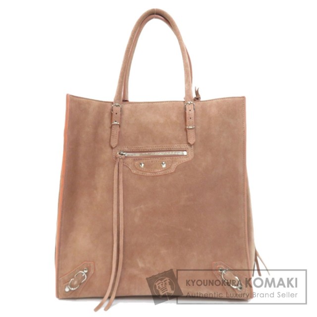 BALENCIAGA バレンシアガ ペーパーA5 ハンドバッグ スウェード レディース 