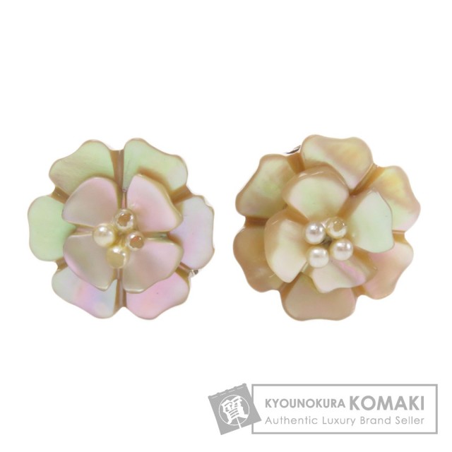 CHANEL シャネル シェル フラワーモチーフ 98A イヤリング 金属製  