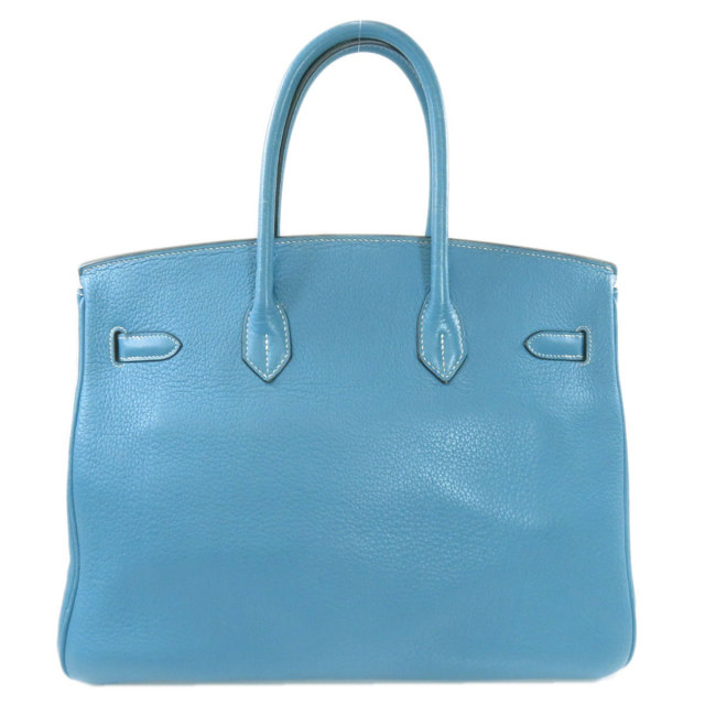 HERMES エルメス バーキン35 ブルージーン トリヨン シルバー金具 