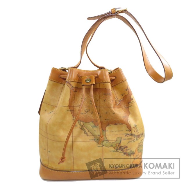 PRIMA CLASSE プリマクラッセ 地図柄 ショルダーバッグ PVC/レザー  