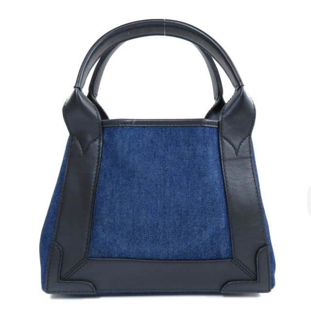 BALENCIAGA バレンシアガ ネイビーカバス XS ハンドバッグ デニム  