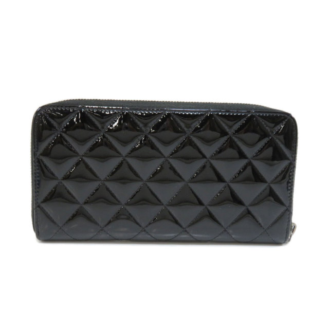 CHANEL シャネル 財布 マトラッセ エナメル コインケース シルバー金具