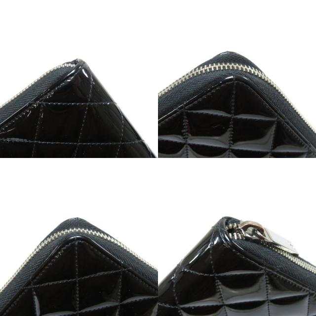 CHANEL シャネル 財布 マトラッセ エナメル コインケース シルバー金具