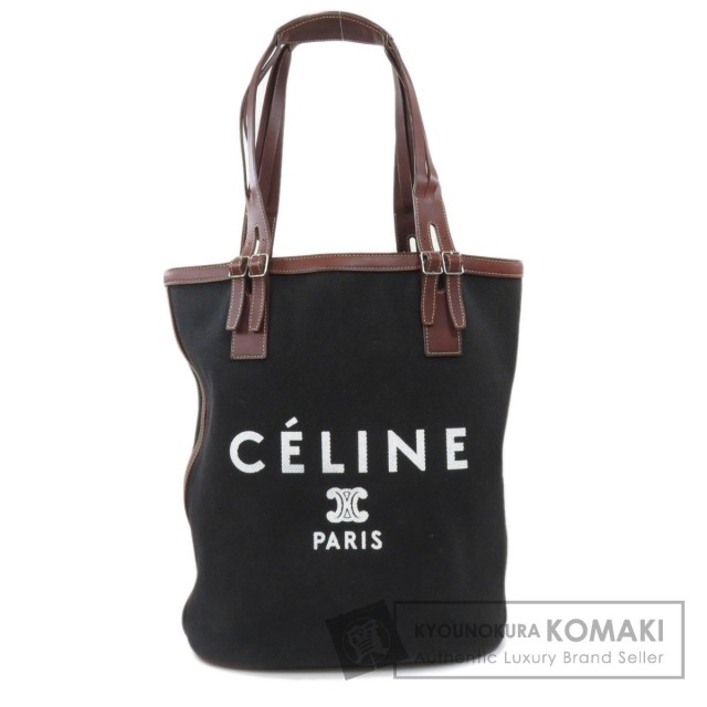 CELINE セリーヌ ロゴ トートバッグ キャンバス レディース