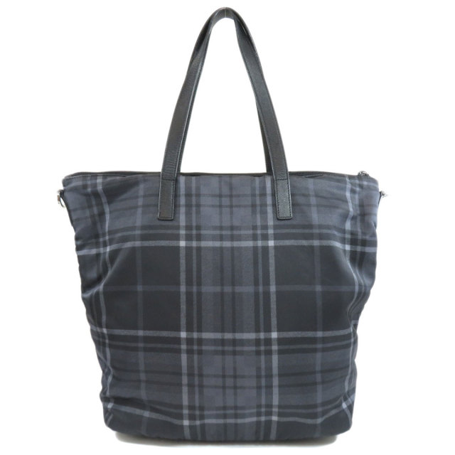 PRADA プラダ チェック柄 2WAY トートバッグ ナイロン素材 レディース 