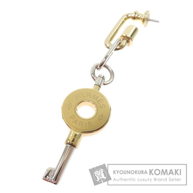 HERMES エルメス キュリオジテ ゴールド シルバー ピアス 金属製  