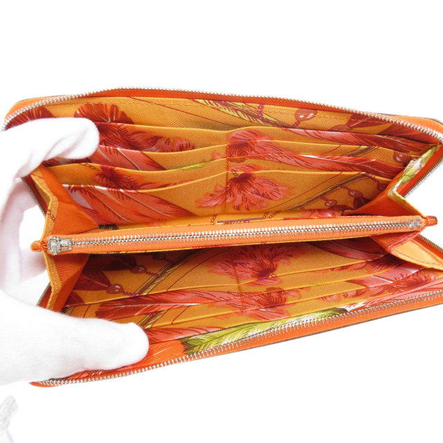 HERMES エルメス アザップ シルクインロング オレンジ シルバー金具 長 