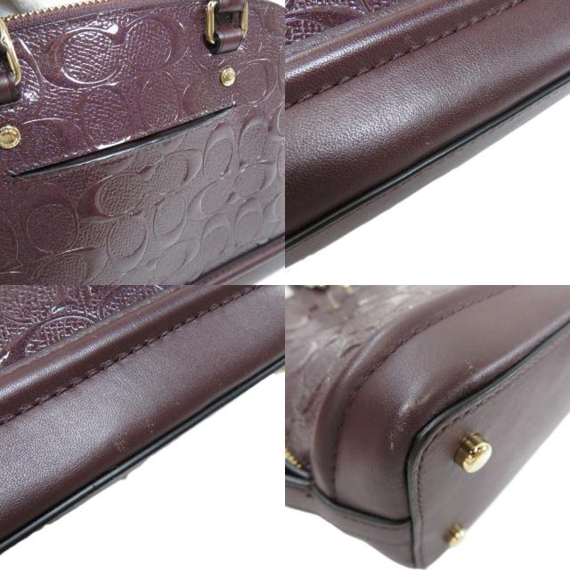 COACH コーチ F55450 シグネチャー 2WAY ハンドバッグ パテントレザー  