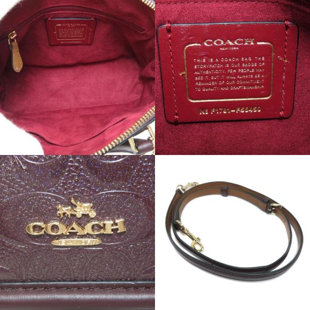 COACH コーチ F55450 シグネチャー 2WAY ハンドバッグ パテントレザー  