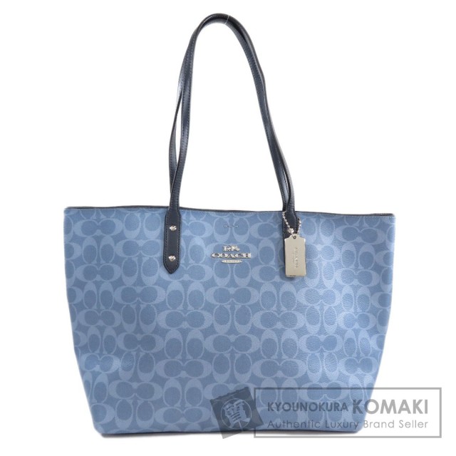 【極美品】 コーチ coach トートバッグ シグネチャー PVC レザー 三層 COACH コーチ バッグ トートバッグ F05696 5696 シグネチャー