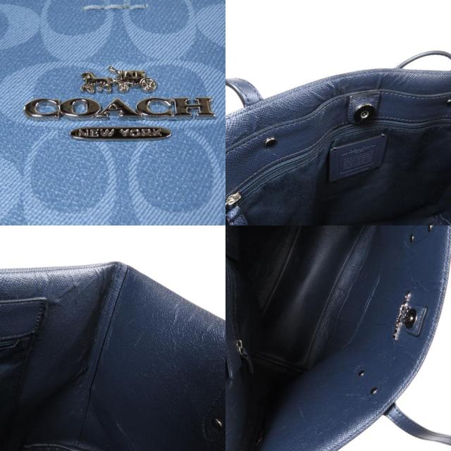 COACH コーチ 76636 シグネチャー トートバッグ PVC レディース