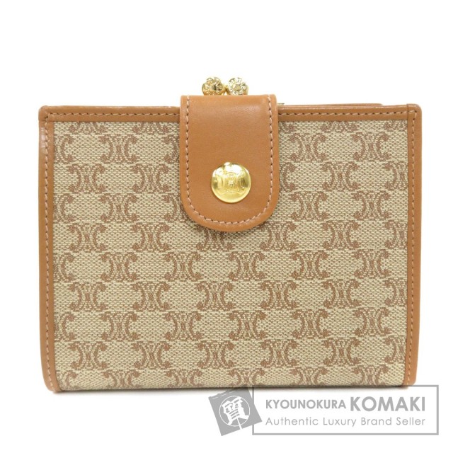 CELINE セリーヌ がま口 マカダム 二つ折り財布（小銭入れあり） PVC  