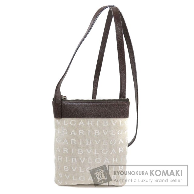 BVLGARI ブルガリ ロゴマニア ポシェット ショルダーバッグ キャンバス  