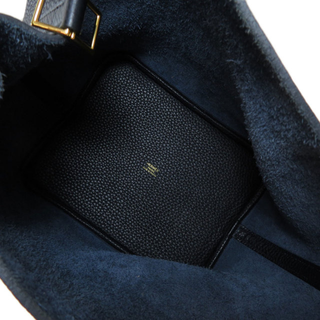 エルメス　HERMES ピコタンロックエクラMM ブルーインディゴ　ゴールド金具 HERMES エルメス ピコタンロックエクラMM ブルーインディゴ