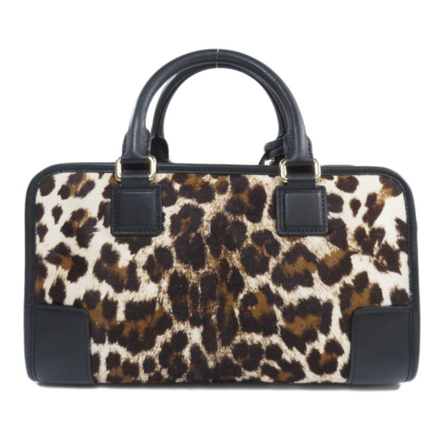 LOEWE ロエベ アマソナ レオパード柄 ハンドバッグ ハラコ/レザー 