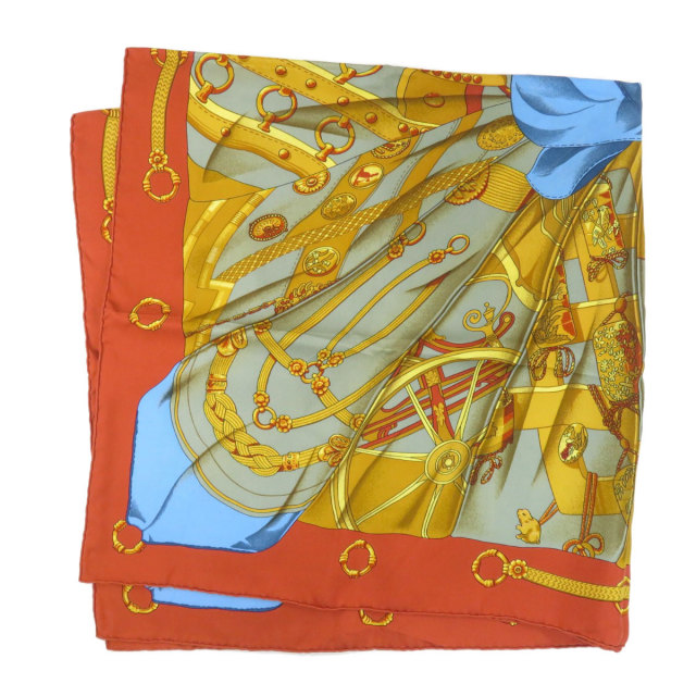 HERMES エルメス カレ90 シルクの太陽 Soleil de Soie スカーフ シルク  