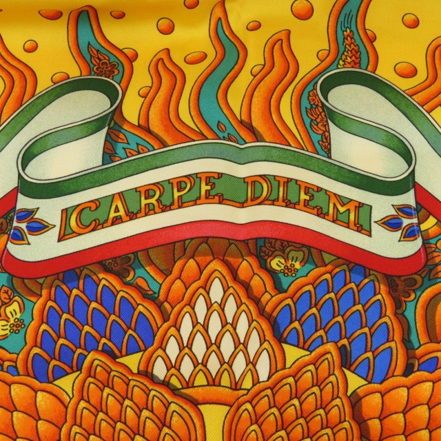 HERMES エルメス カレ90 CARPE DIEM 今日一日を楽しむ スカーフ シルク 