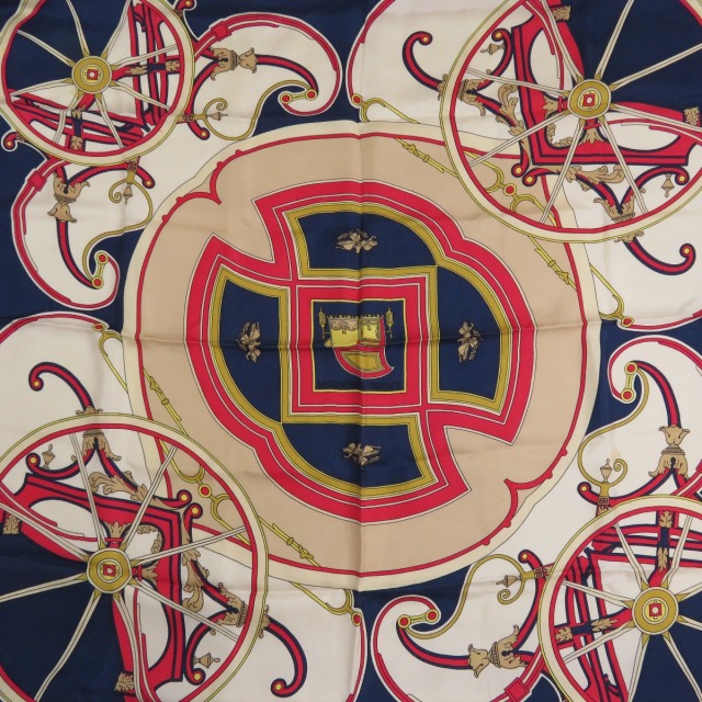HERMES エルメス カレ90 WASHINGTON S CARRIAGE スカーフ シルク  