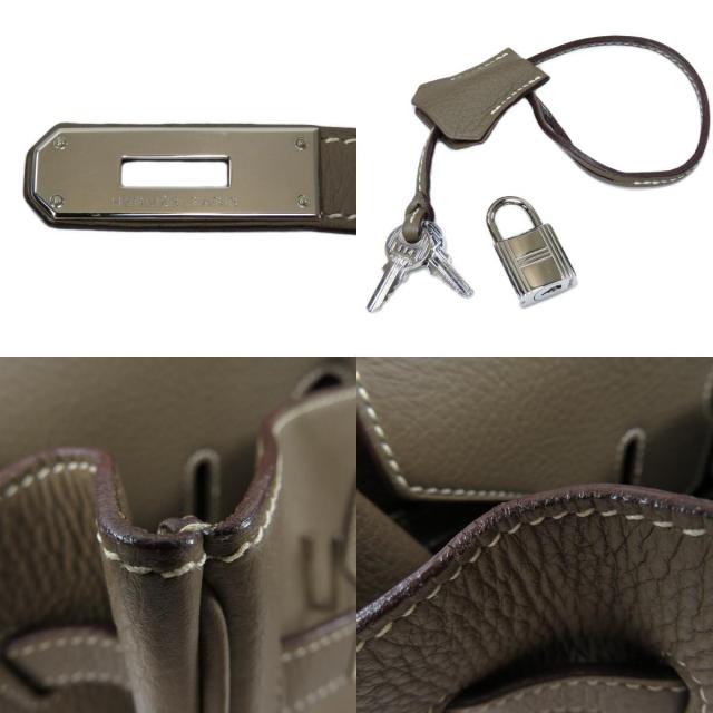 HERMES エルメス バーキン35 エトープ エトゥープシルバー金具 トート  