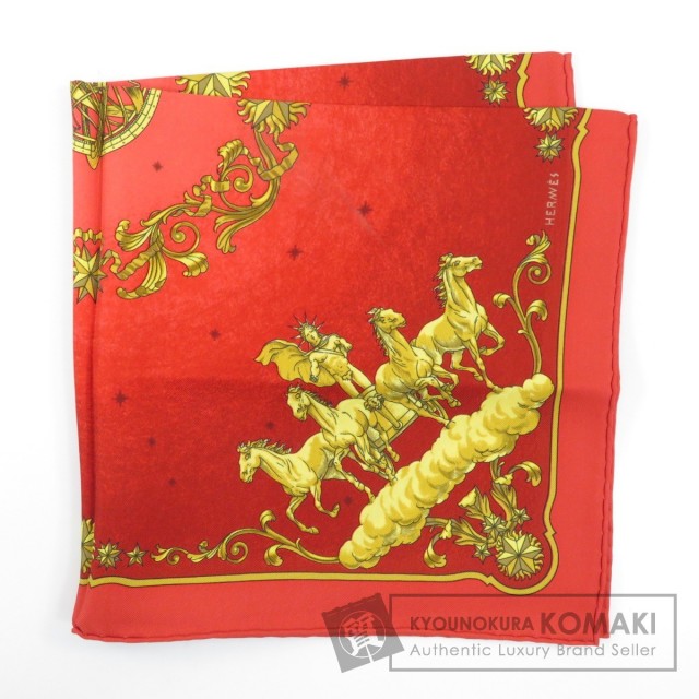 HERMES エルメス カレ45 ネッカチーフ スカーフ シルク レディース