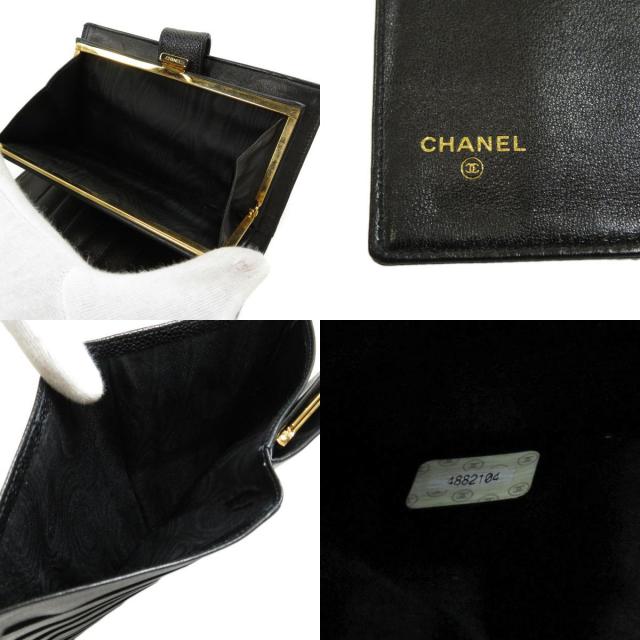 CHANEL シャネル がま口サイフ ココマーク ゴールド金具 長財布（小銭 