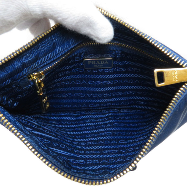 PRADA プラダ 1N1868 ロゴ金具 アクセサリーポーチ ナイロン素材