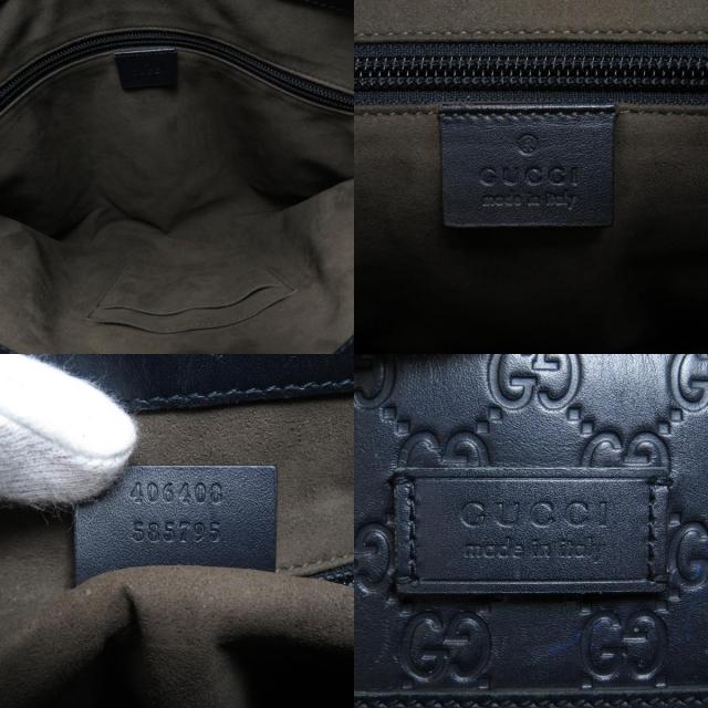 GUCCI グッチ 406408 GGシマ ショルダーバッグ レザー メンズ