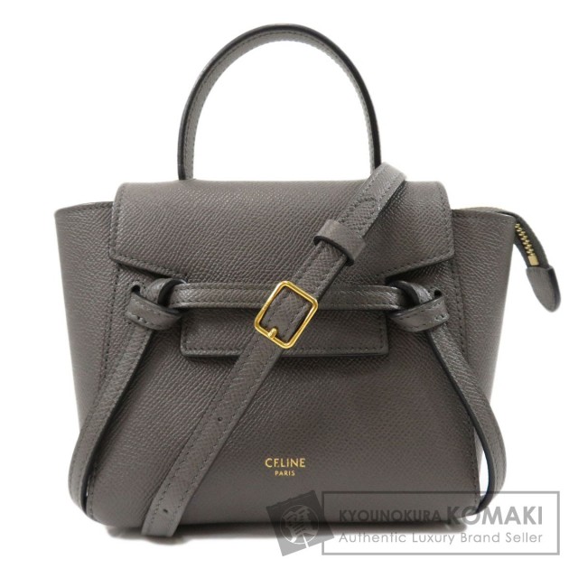 CELINE セリーヌ ピコ ベルトバッグ 2WAY ハンドバッグ カーフ レディース 