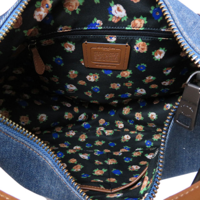 COACH コーチ F57618 ワンショルダー 2WAY ショルダーバッグ デニム 