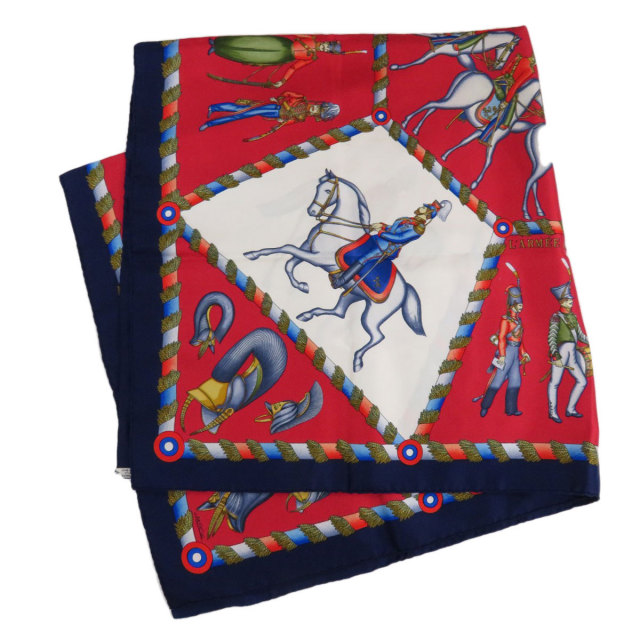 HERMES エルメス カレ90 ロシア軍事博物館 スカーフ シルク レディース 