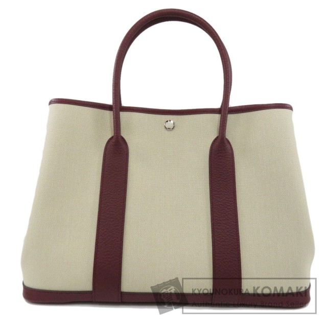 HERMES エルメス ガーデンパーティPM ルージュセリエ トワルアッシュ 