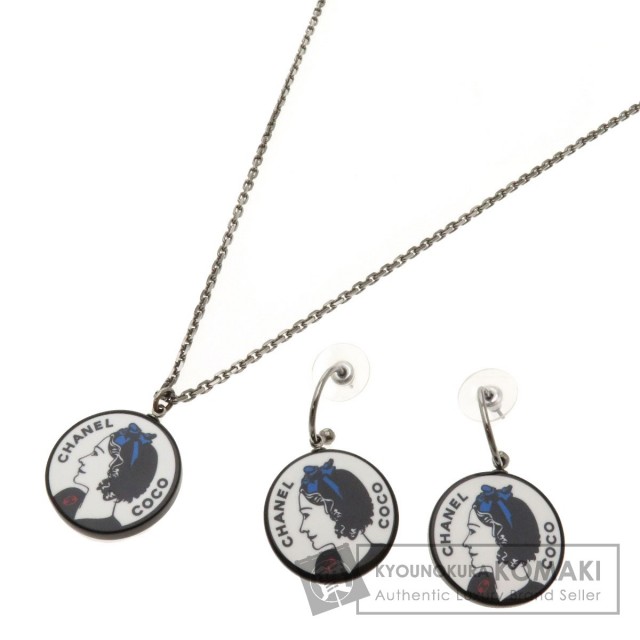 CHANEL シャネル ネックレス ピアス 2点セット ネックレス 金属製  