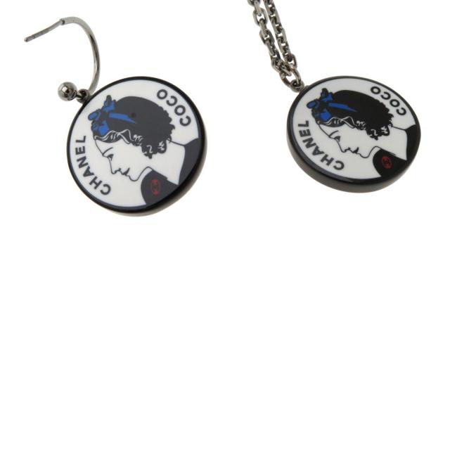 CHANEL シャネル ネックレス ピアス 2点セット ネックレス 金属製  