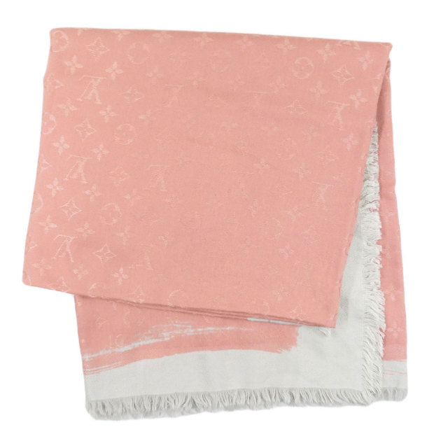 LOUIS VUITTON ルイヴィトン シルクウールモノグラム大判ストール  