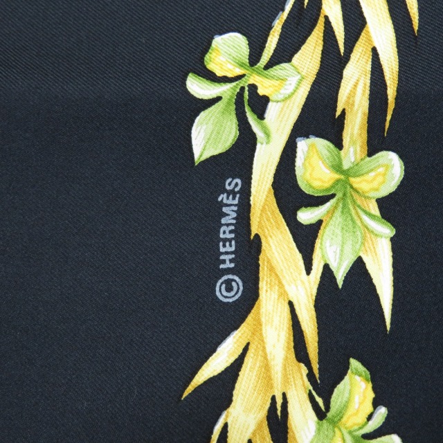 HERMES エルメス カレ90 H d Origny 花咲く馬 スカーフ シルク レディース