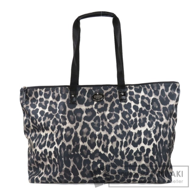 COACH コーチ ヒョウ柄 トートバッグ ナイロン素材 レディース  