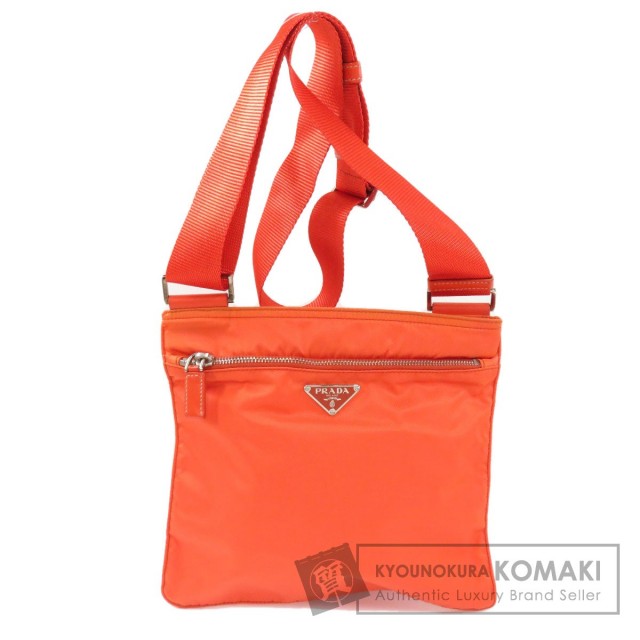 PRADA オレンジ ショルダーバッグ ナイロン