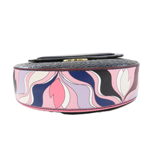 Emilio Pucci エミリオ・プッチ ロゴ ショルダーバッグ レザー レディース 